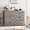 White 6 Drawer Wood Dresser H801
