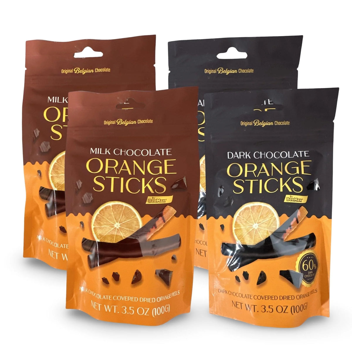 Milk Chocolate & Dark Chocolate Orange Sticks 3.5 Ounce Pack of 4 F39519