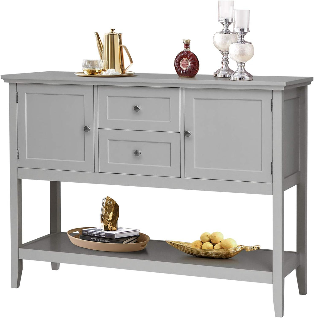 Aqua Wood Buffet Sideboard with Storage Cabinet R552695