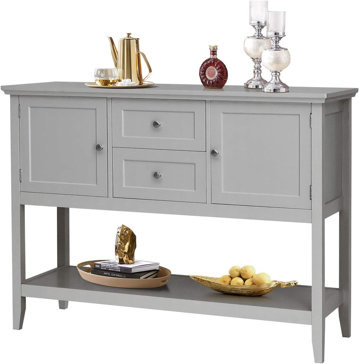 Aqua Wood Buffet Sideboard with Storage Cabinet R552695