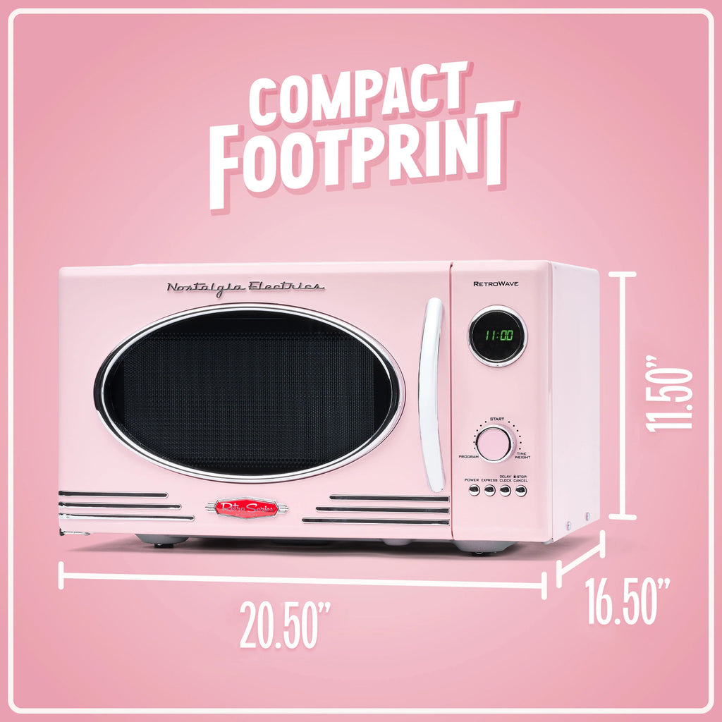 0.9 Cubic Foot 800-Watt Countertop Microwave Oven Pink O55486