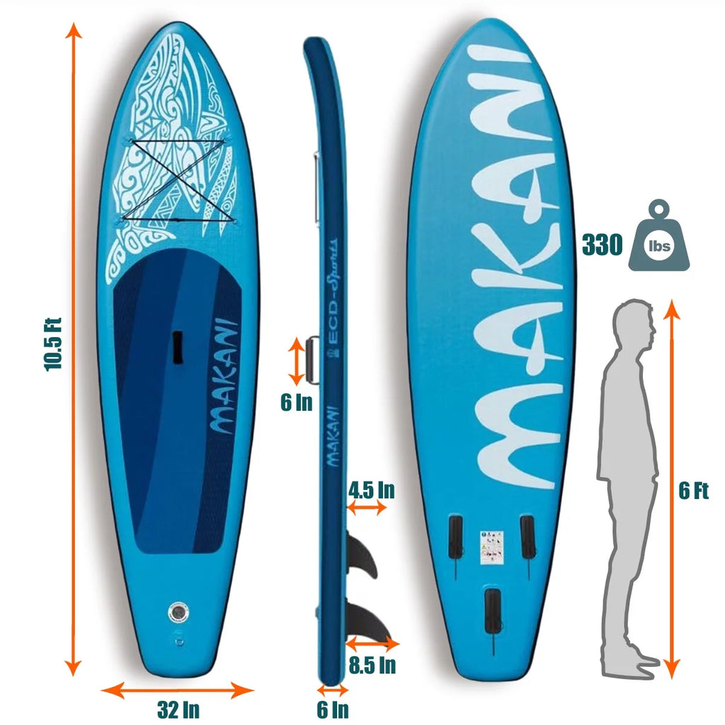 10.5' Inflatable Paddle Board 330 lb Capacity X96973