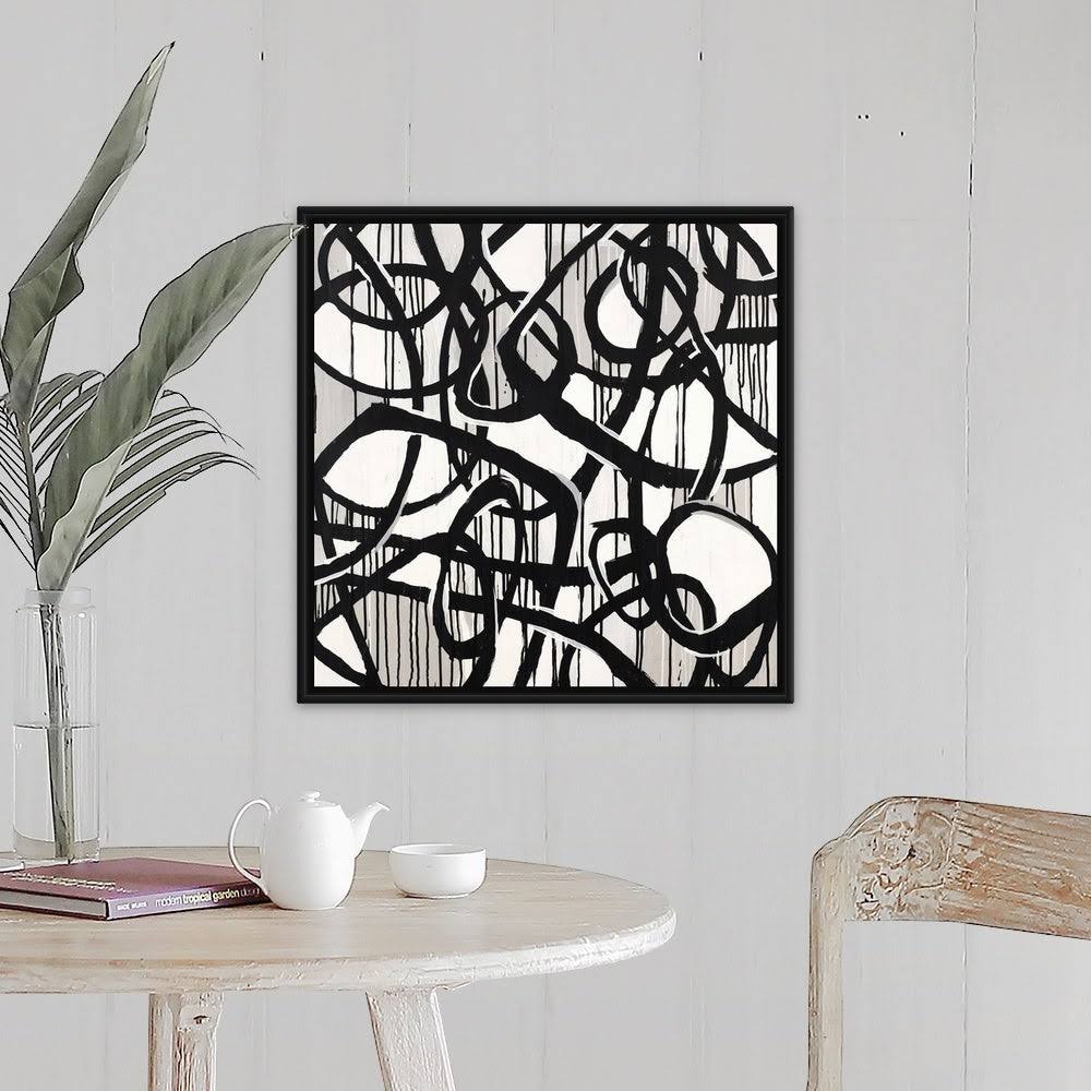 Black Float Frame Canvas Art - 24 x 24 J921056