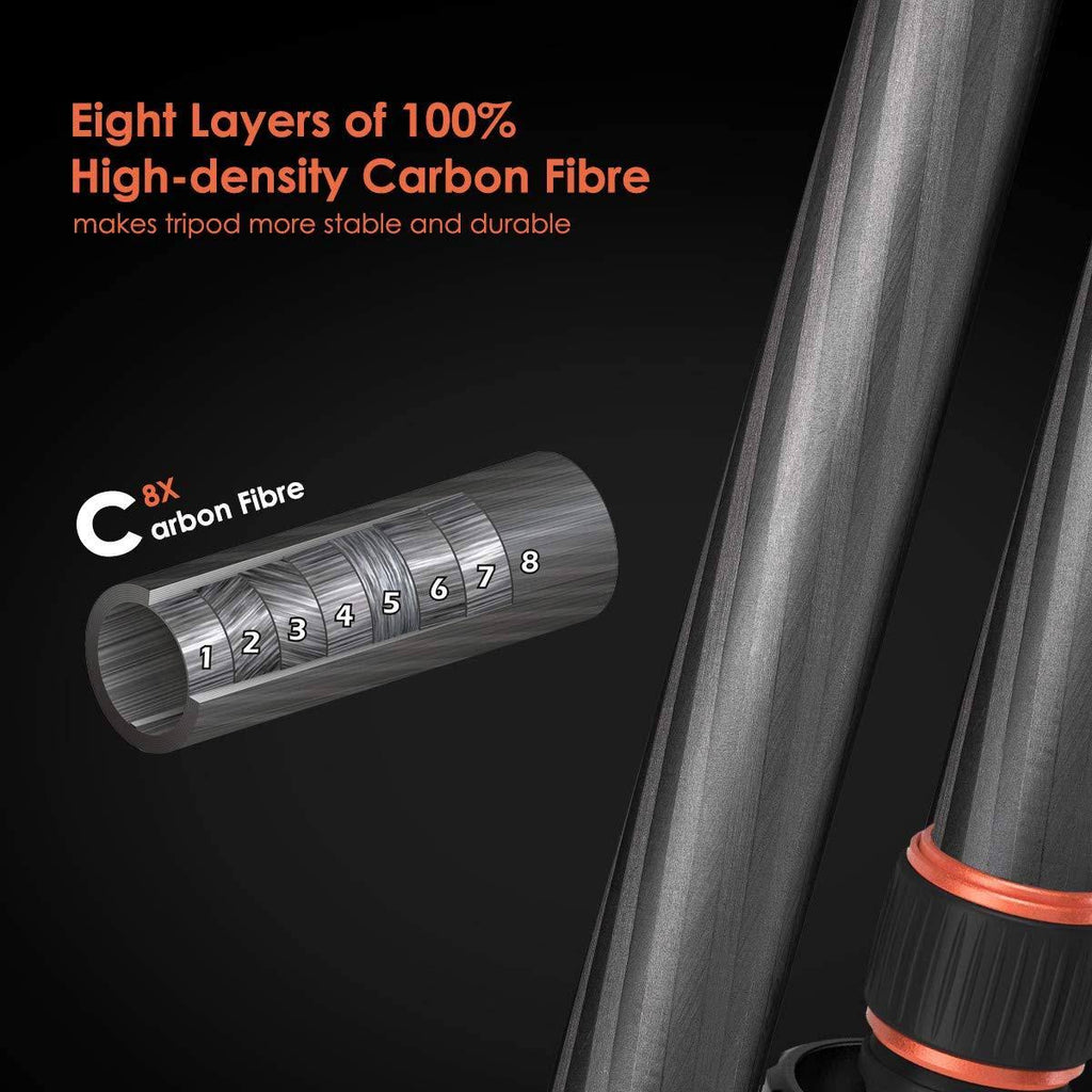 Carbon Fiber Camera Tripod Monopod with 360 Degree Ball Head K232882