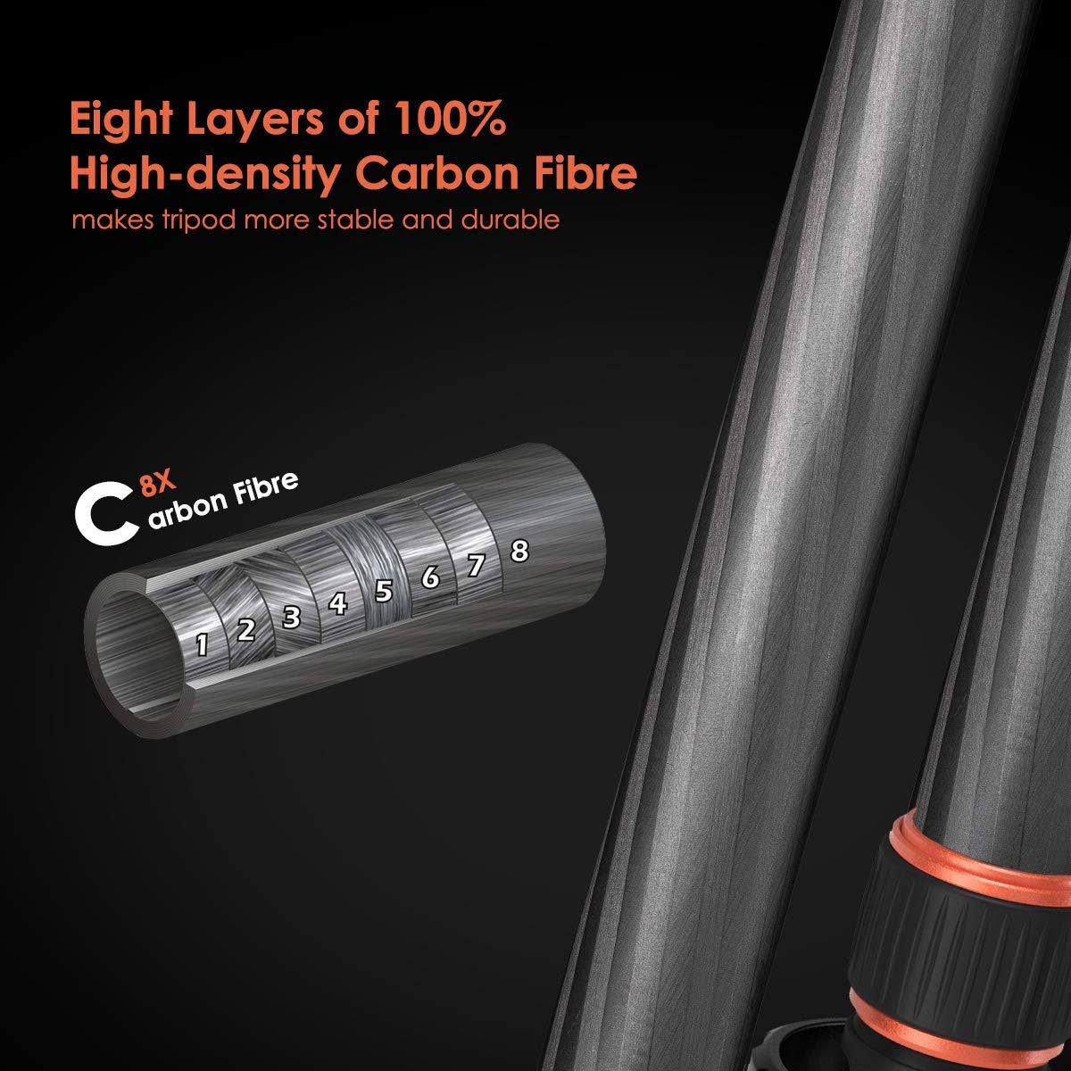 Carbon Fiber Camera Tripod Monopod with 360 Degree Ball Head K232882
