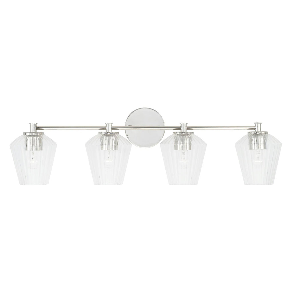 Matte Black 4 Light Bath Vanity S106174