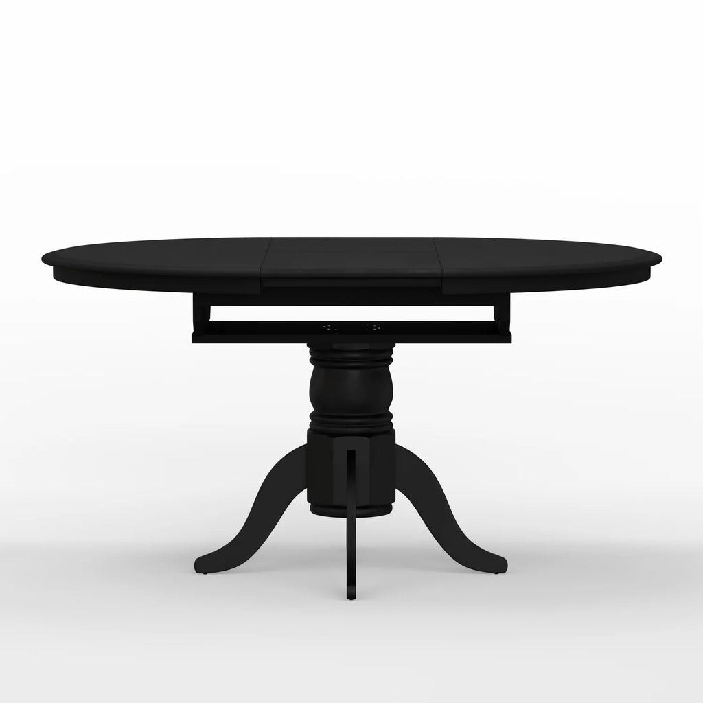 Single Pedestal Dining Table with Butterfly Leaf W9671