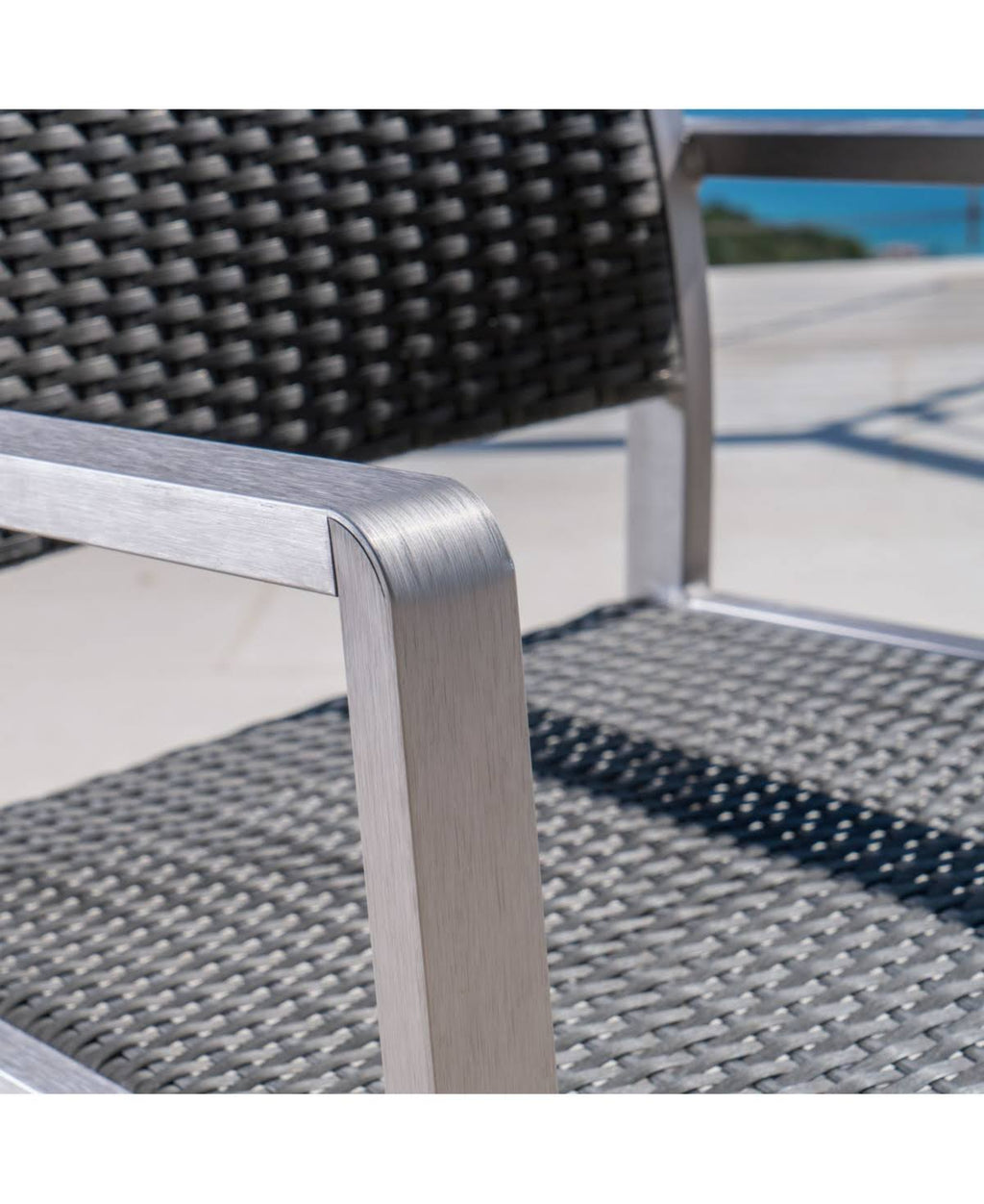 Gray Outdoor Dining Chairs Set of 2 U202