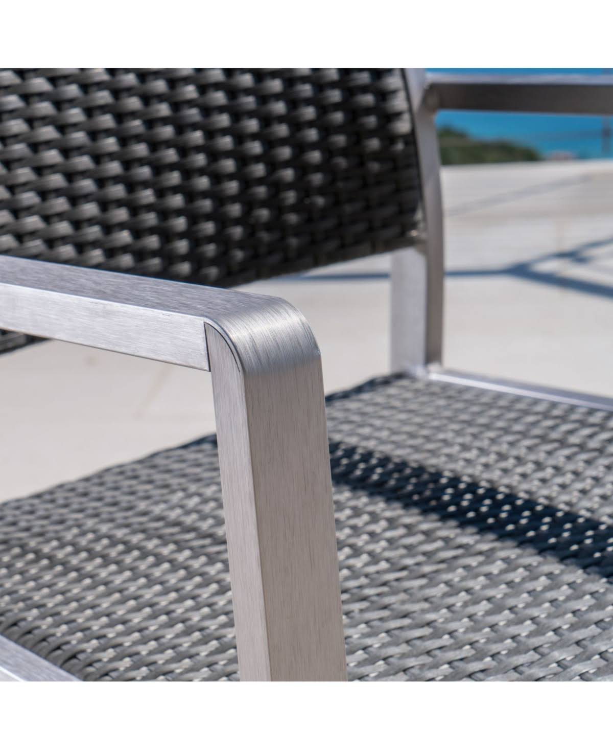 Gray Outdoor Dining Chairs Set of 2 U202
