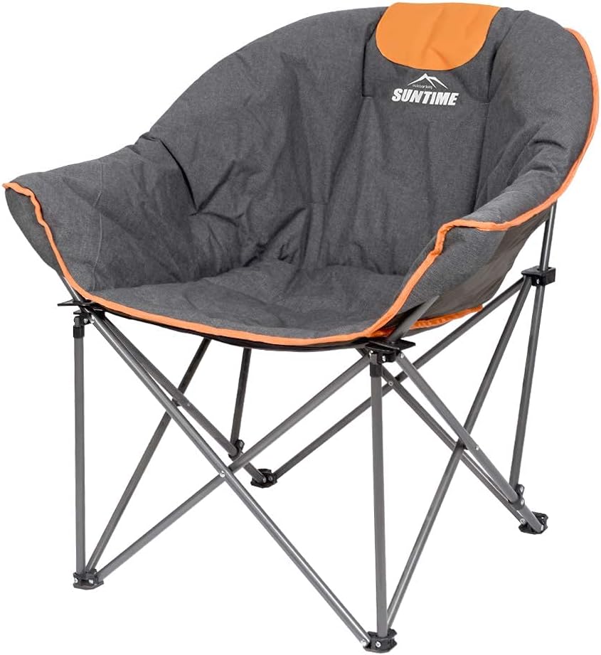 Oversized Padded Folding Chair with Carry Bag W418748