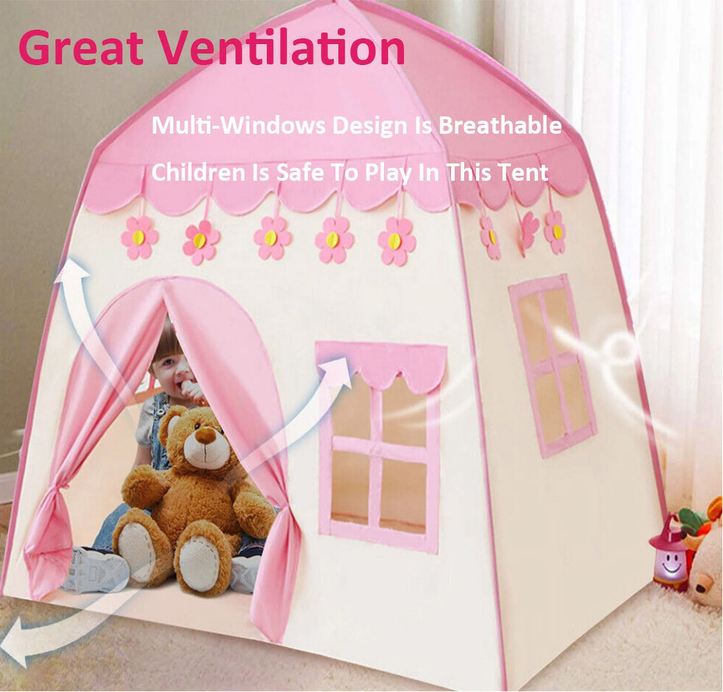 Pink Kids Princess Castle Play Tent H99258