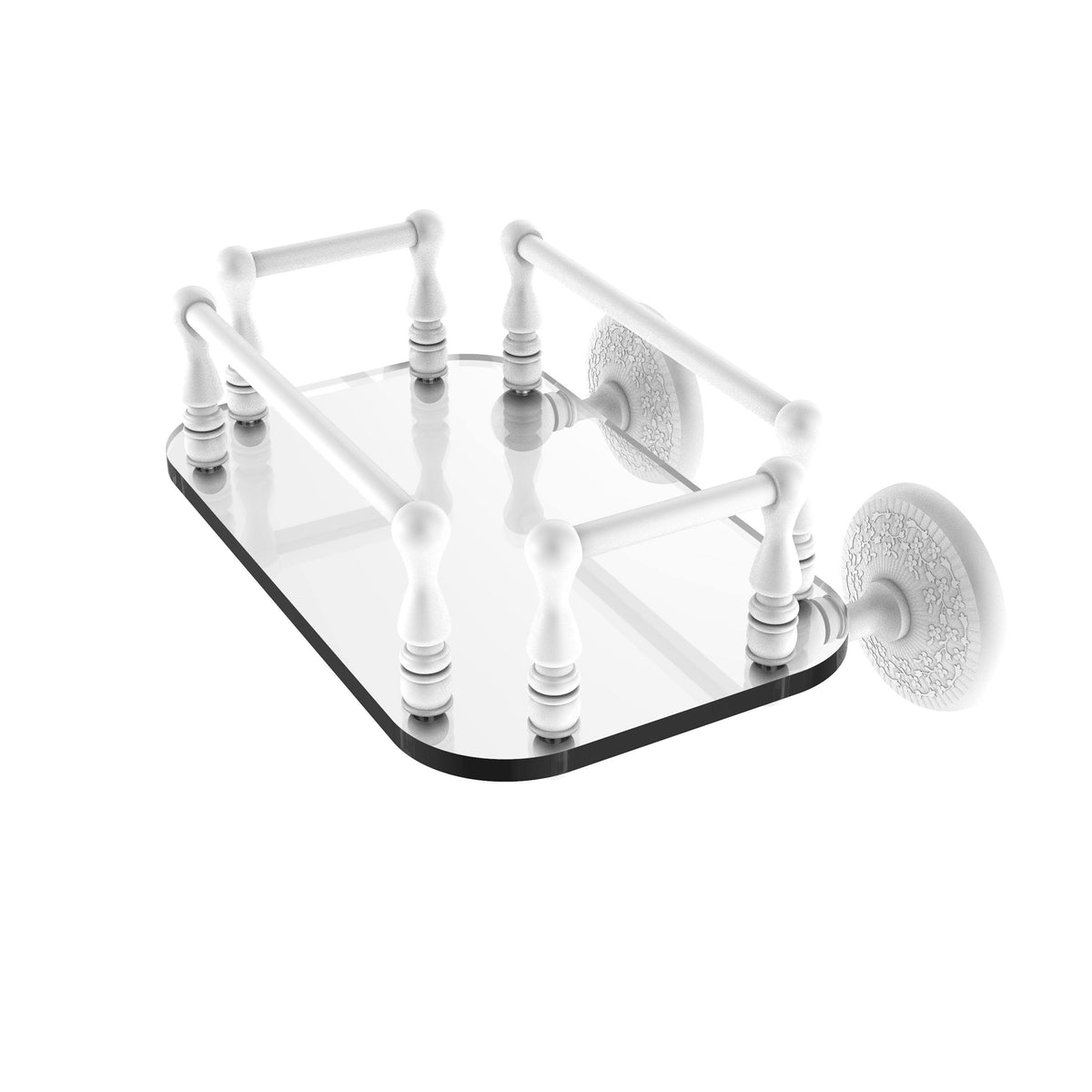 Satin Brass Wall Mounted Glass Guest Towel Tray B906