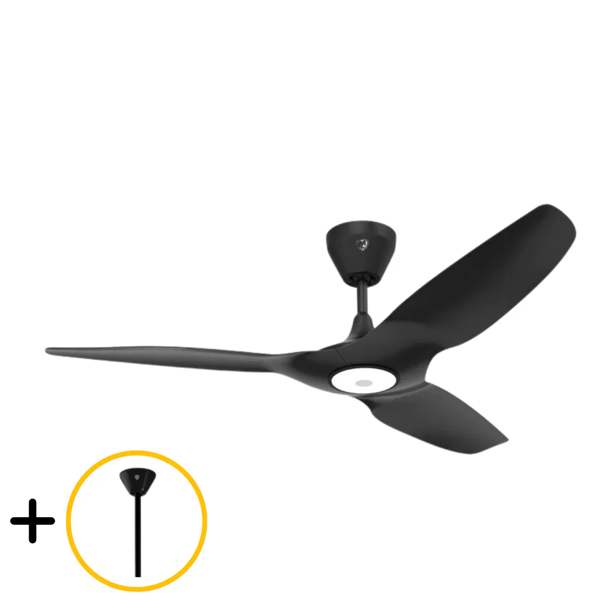 Black Outdoor Ceiling Fan with Downrod A988266