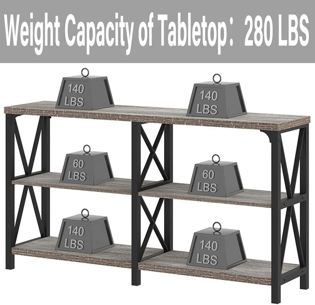 Light Grey Oak 47 Inch Storage Console Table K625020