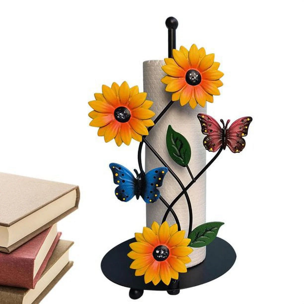 Painted Butterfly Vertical Paper Towel Rack V279