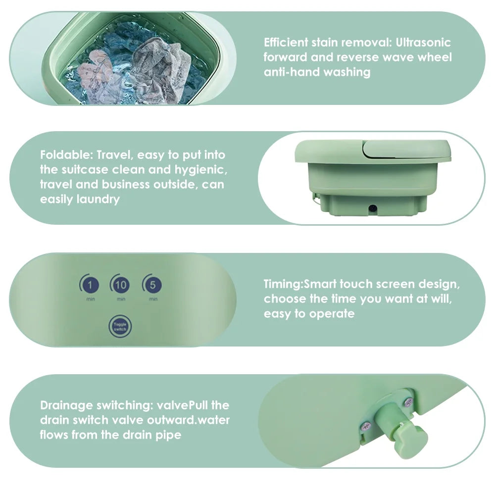 Mini Dehydratable Washer Portable Washing Machine Q894701