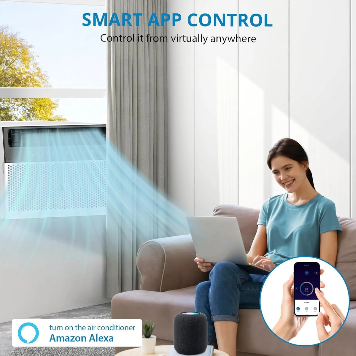 6000 BTU Window Air Conditioner with Remote Control O1925