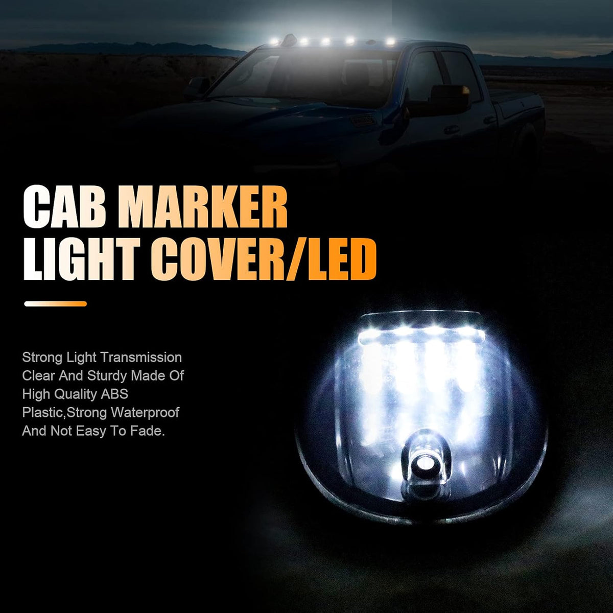 5PCS Cab Marker Light with 12LED White Light Bulbs Pack of 2 R6772