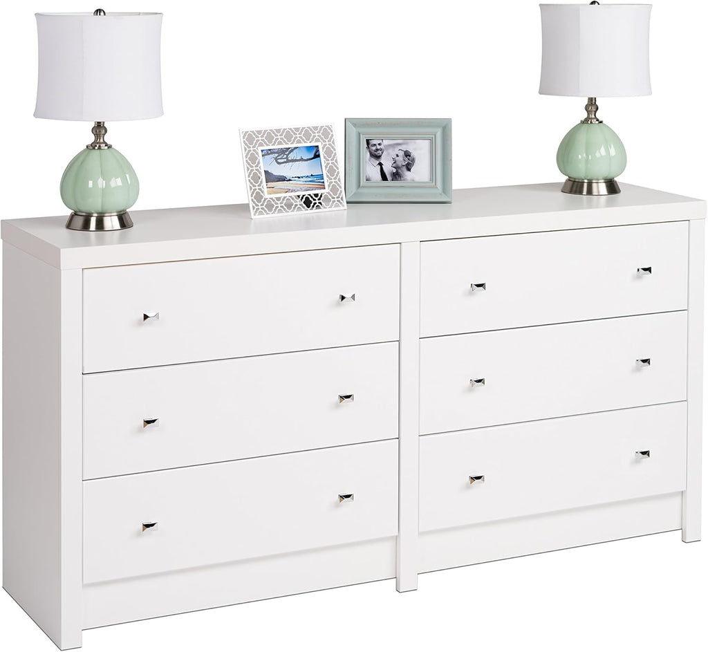 White 6 Drawer Dresser I61650
