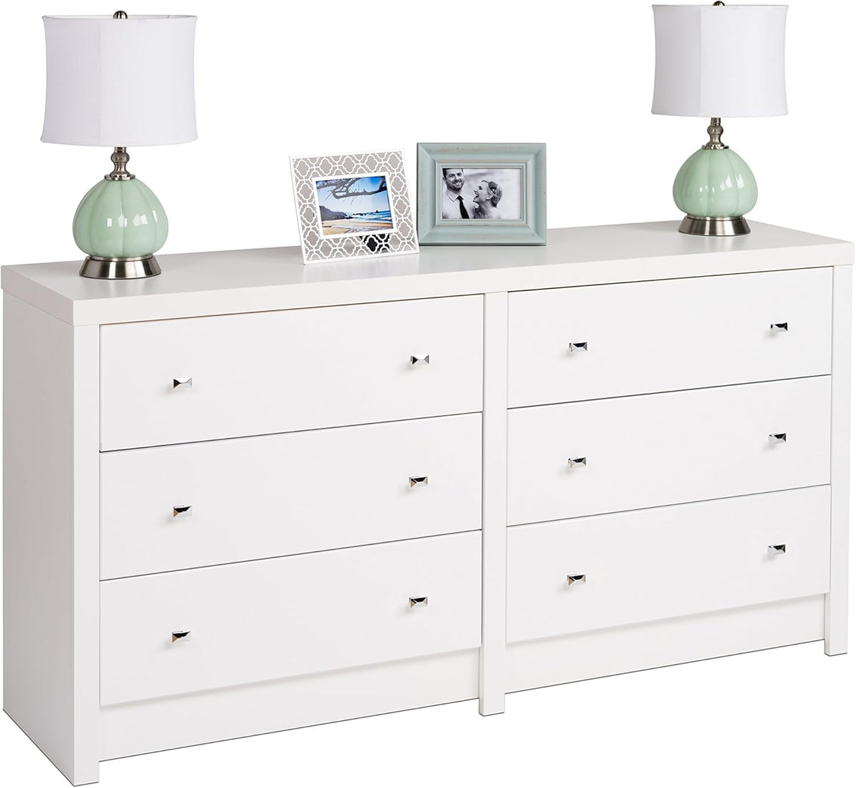 White 6 Drawer Dresser I61650