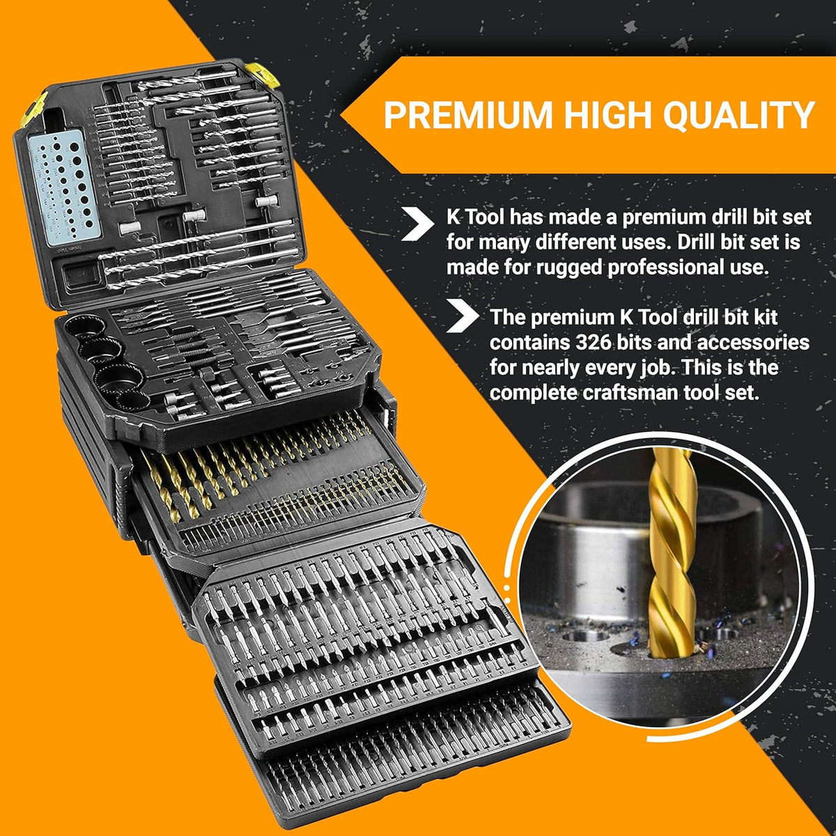326 Piece Drill Bit Set with Case X660