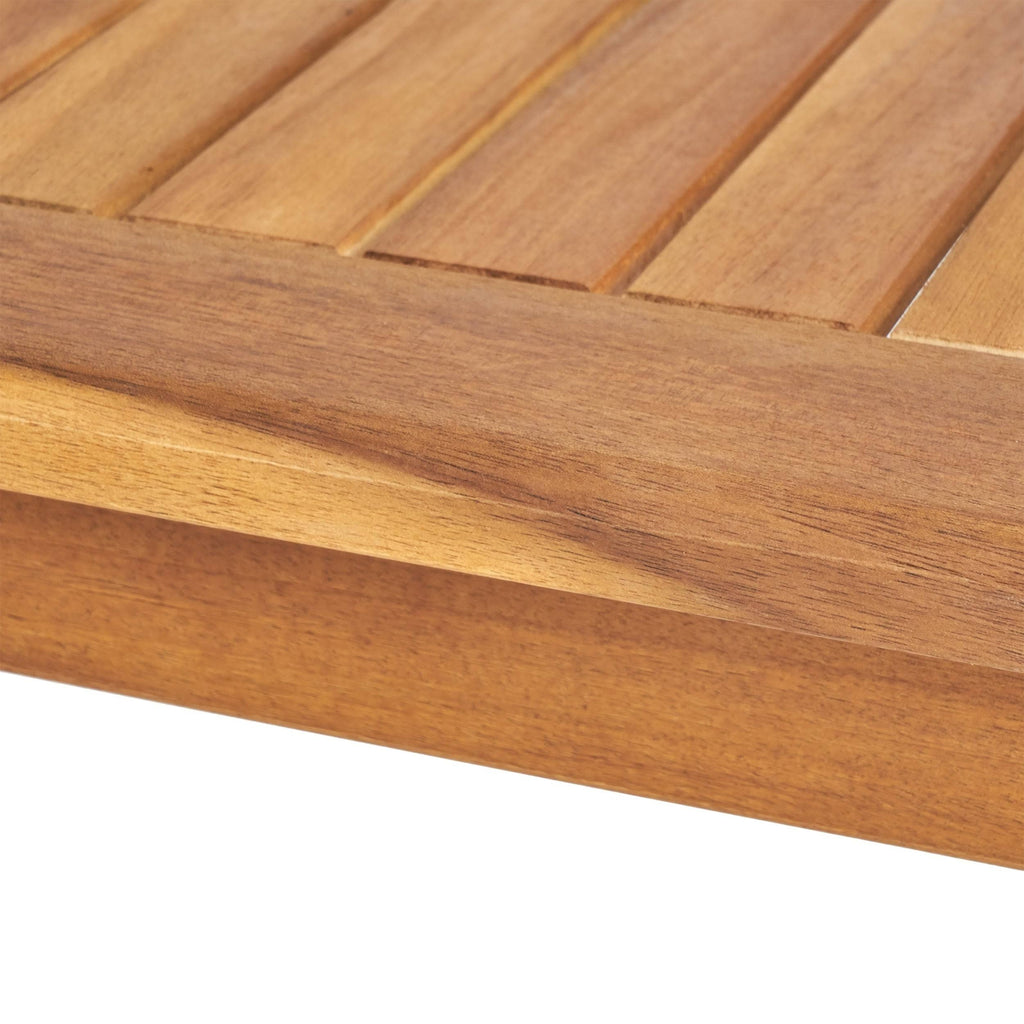 Acacia Wood Rectangle Bar Table Dark Gray E750