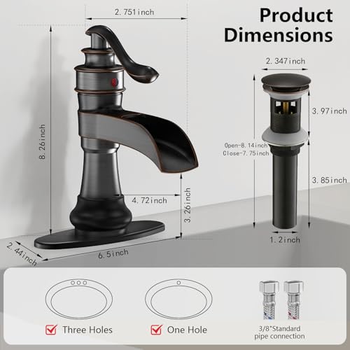 Oil Rubbed Bronze Single Hole Vessel Sink Faucet H87534