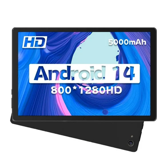 10 inch Android 14 Tablet with 64GB Storage Black L1611