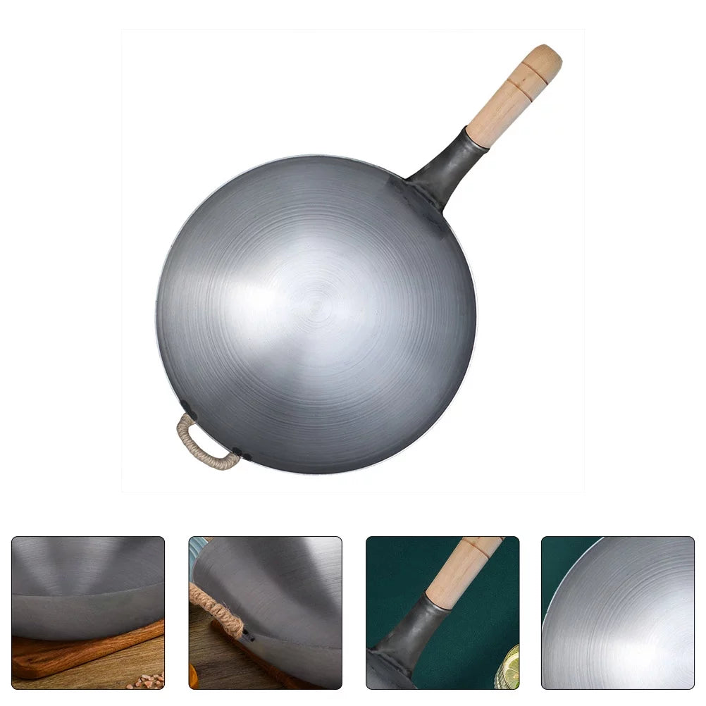 Stainless Steel Single Handle Wok D1656