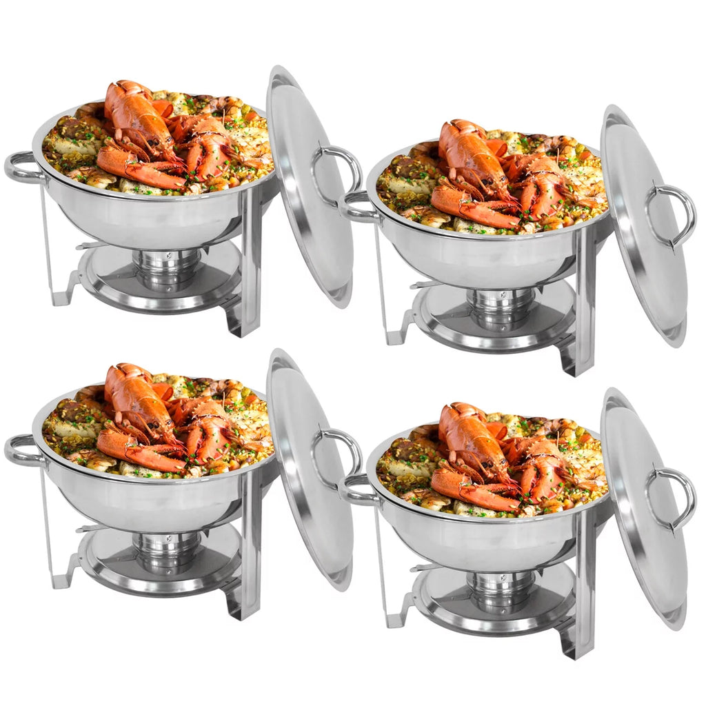 Round Chafing Dish 5Qt 4 Pack N477879