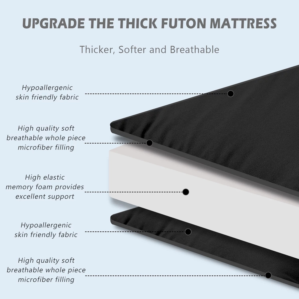Queen Size Foldable Roll Up Floor Mattress M24710