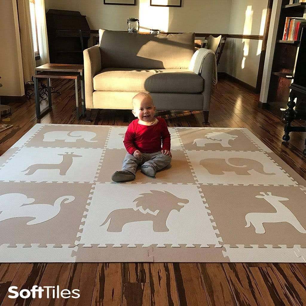 Foam Children&s Playmat Safari Animals Theme Tiles E442052