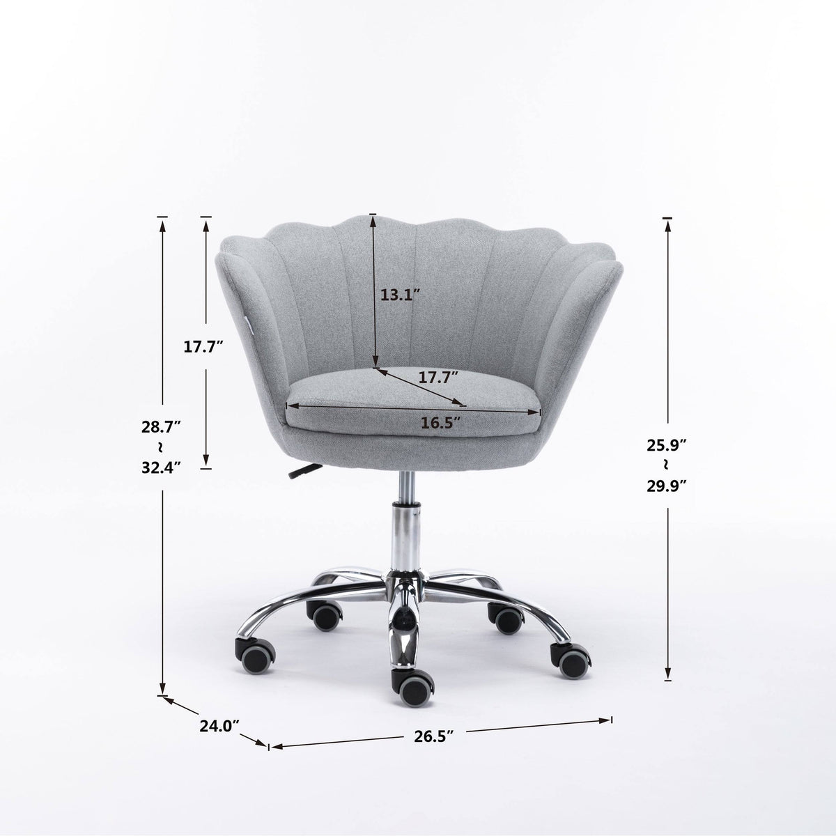 Light Grey Swivel Shell Chair K4425