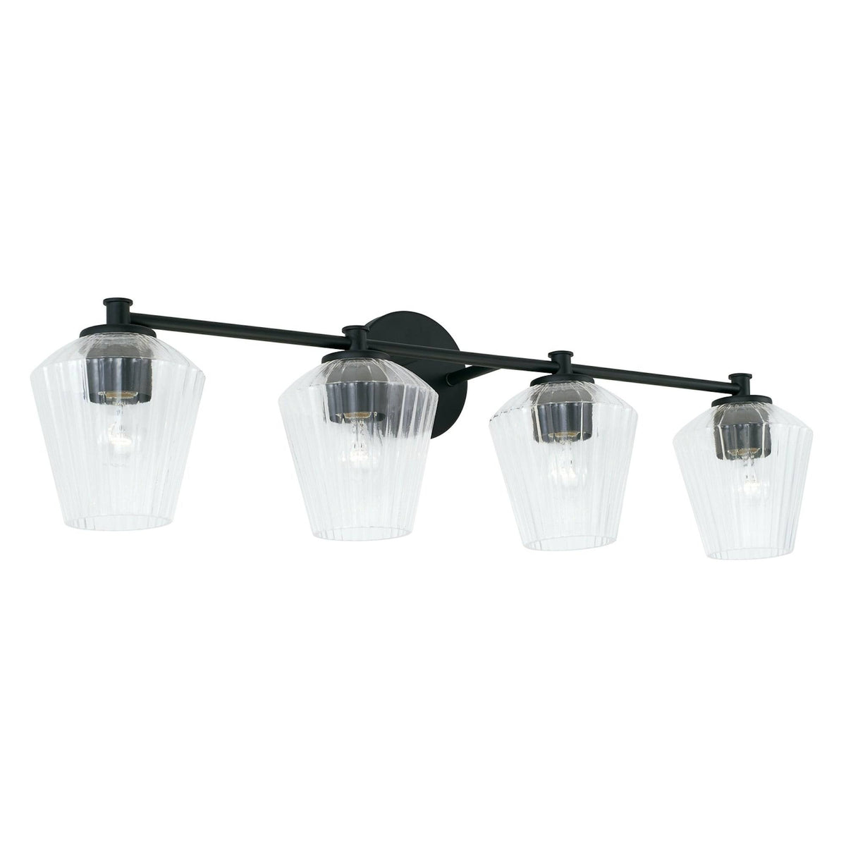 Matte Black 4 Light Bath Vanity S106174