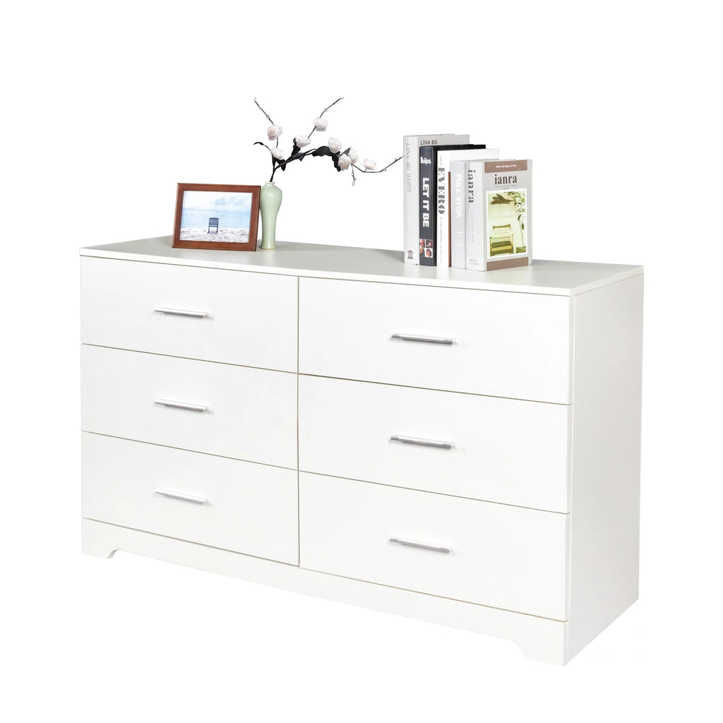 Black 6 Drawer Wood Dresser D905694