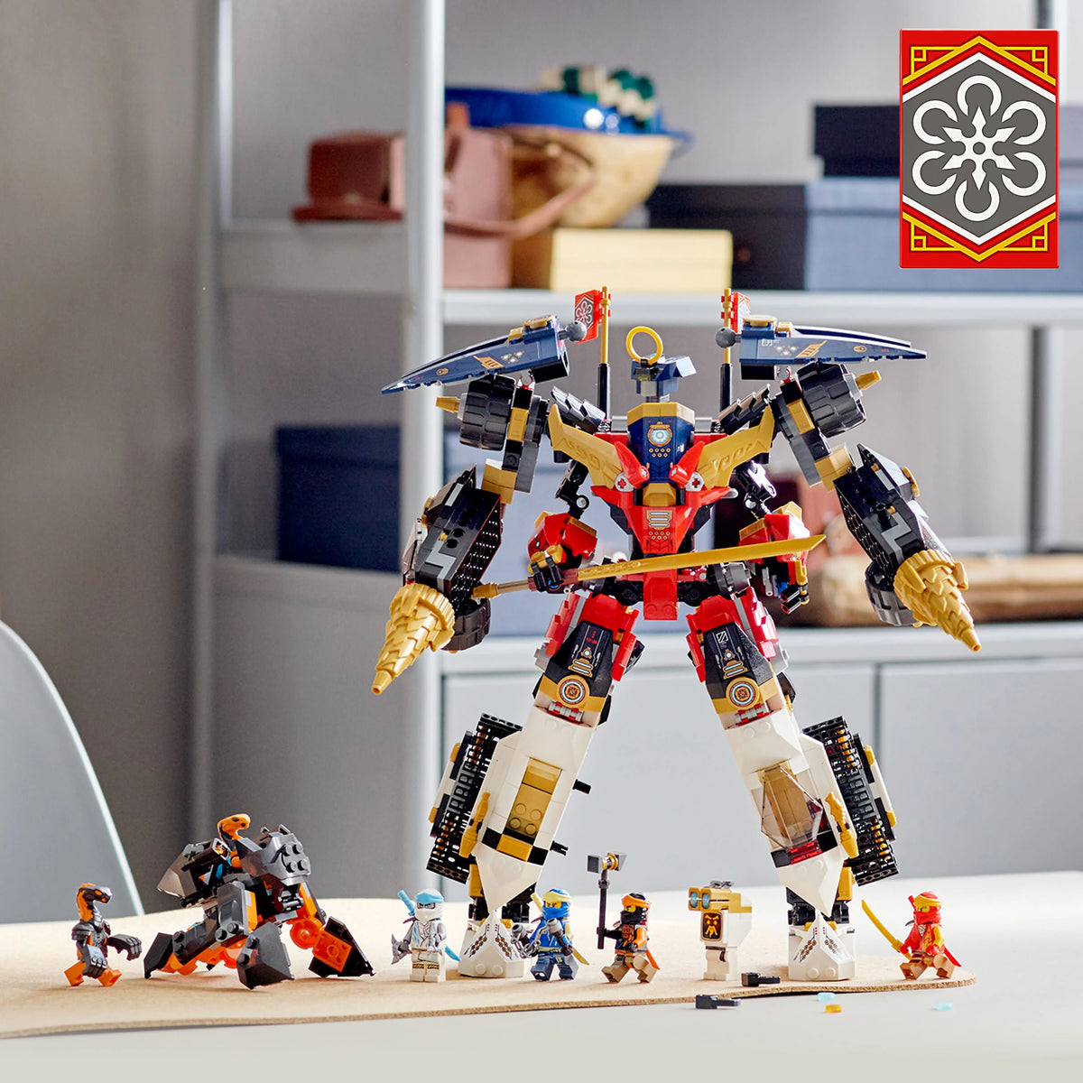 4 in 1 Mech Set with Toy Car, Jet Plane and Tank Toys plus 7 Minifigures H986