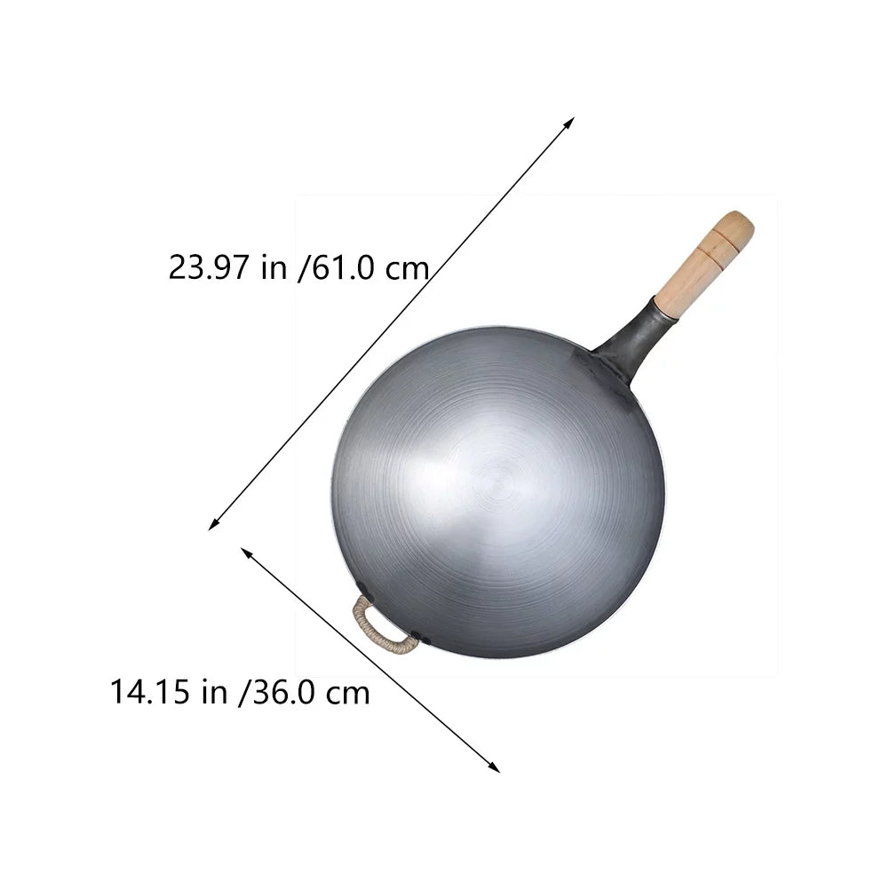 Stainless Steel Single Handle Wok D1656