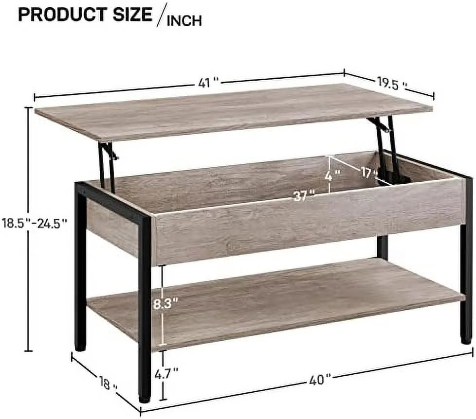 Lift Top Coffee Table Set of 3 with Hidden Compartments N8347