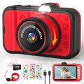 Kids Digital Camera with Rotating Zoom Lens, 3.5” Screen, 1080P, 32GB Card C19498