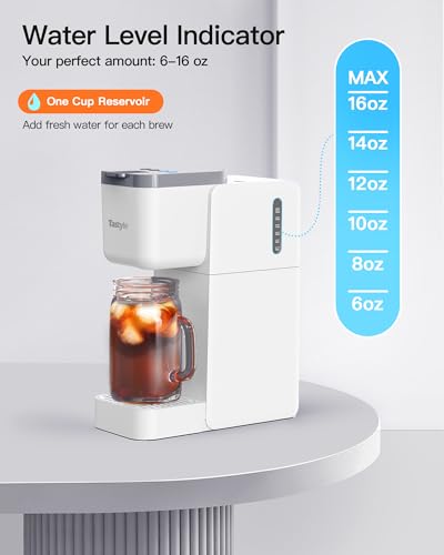 White 3 in 1 Single Serve Coffee and Tea Maker with 16oz Water Reservoir L44413