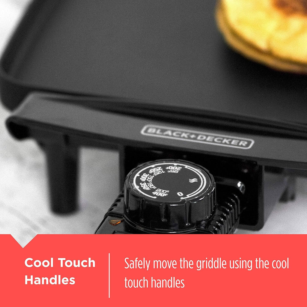 Black Electric Griddle with Removable Temperature Probe G60376