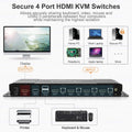 HDMI KVM Switcher 4K 60Hz 4 in 1 Out D530831
