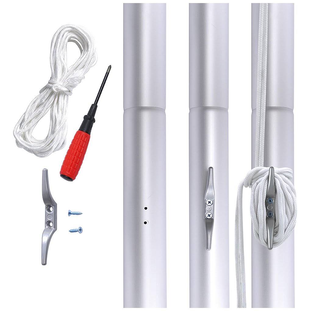 Aluminum Flagpole with US American Flag E771314