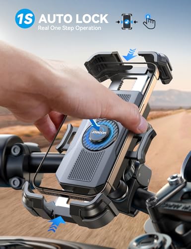 Motorcycle Phone Mount Holder with Metal Handlebar Clamp for 4.7-7" Cell Phones I3470