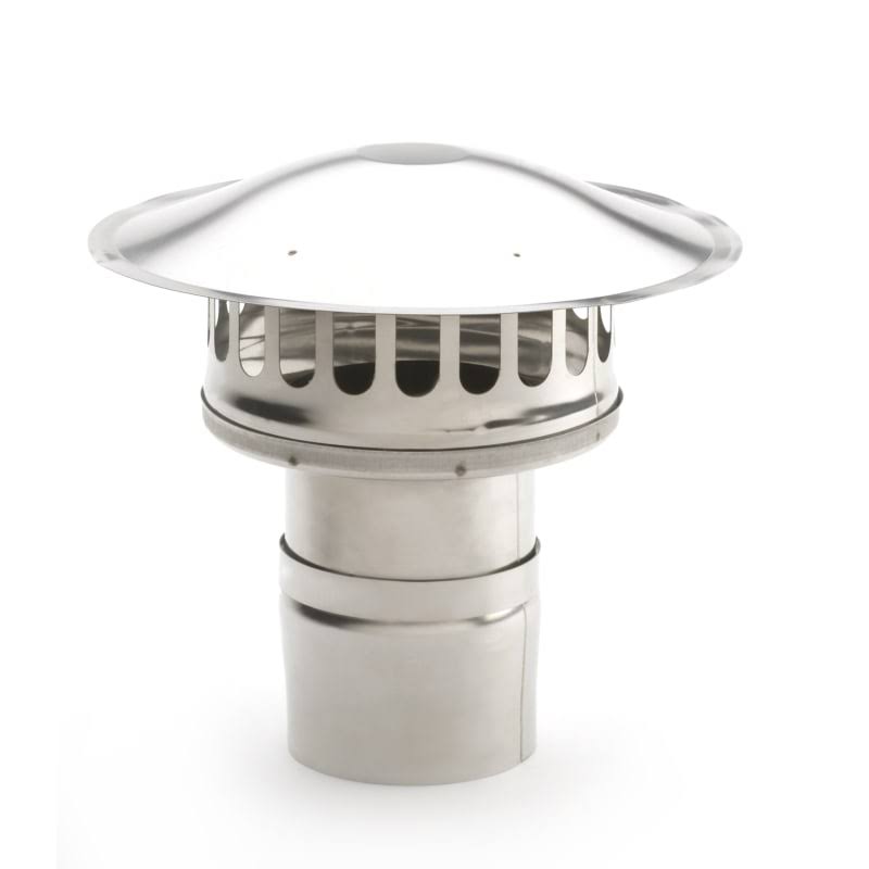8x22 Stainless Steel Storm Collar & Rain Cap H386