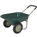 Green Dual Wheel Wheelbarrow Yard Cart F5343