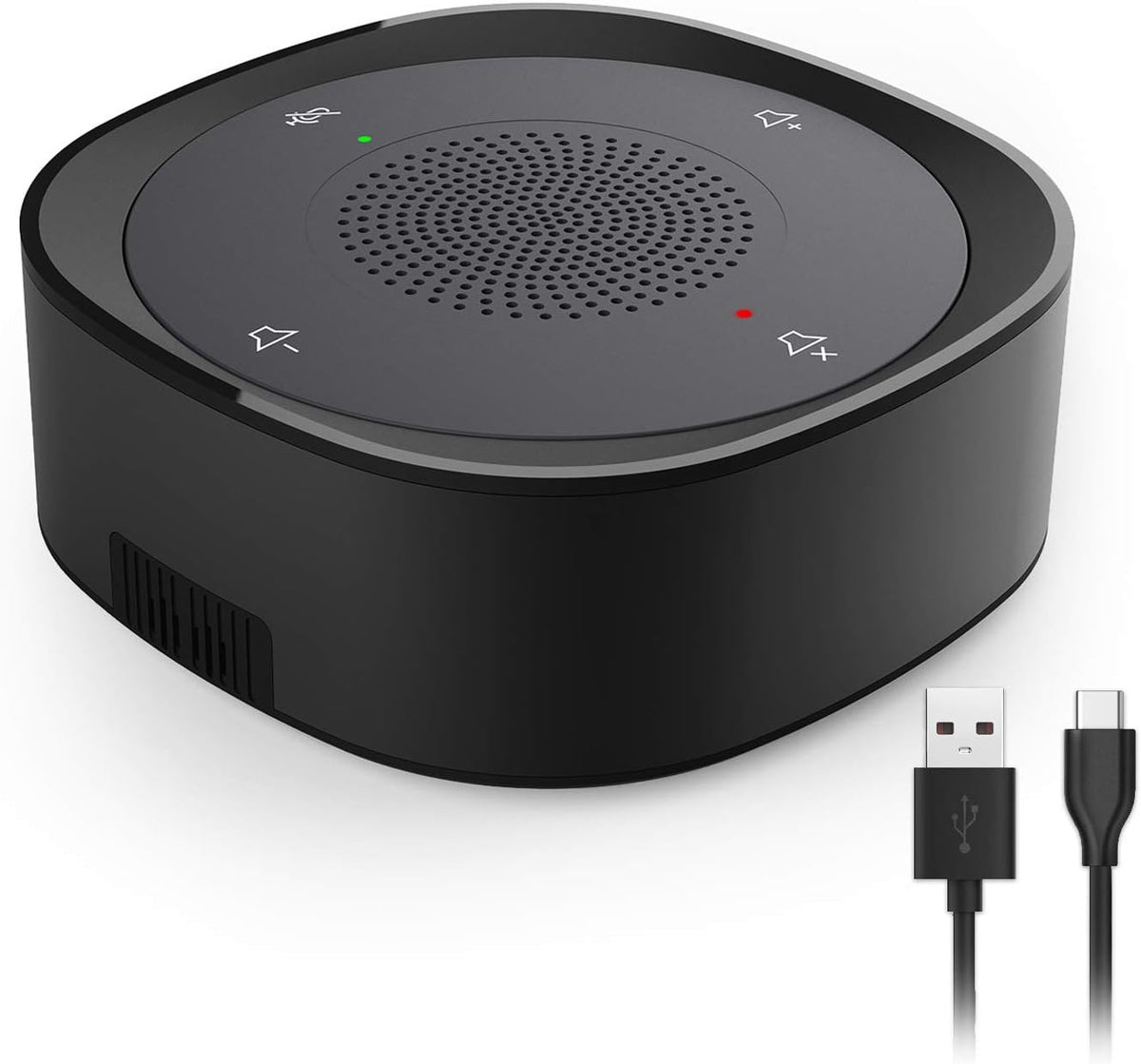USB Speakerphone Microphone, Conference Speaker Omnidirectional Computer Mic with 360º Voice Pickup C36359