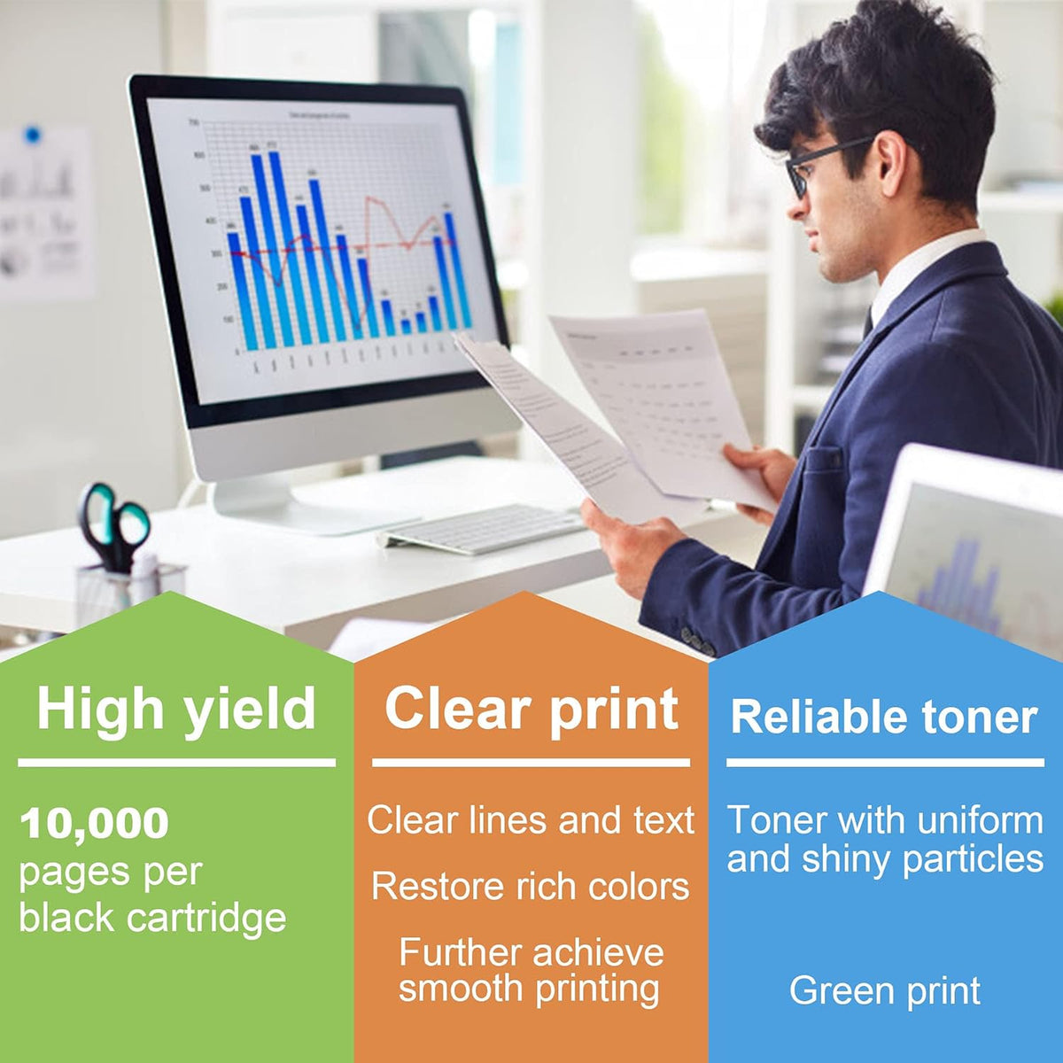 Black 4-Pack Toner Cartridge V7958