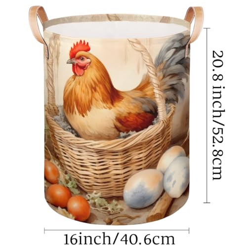 Large Laundry Hamper with Leather Handles 68 Litres Capacity B72977