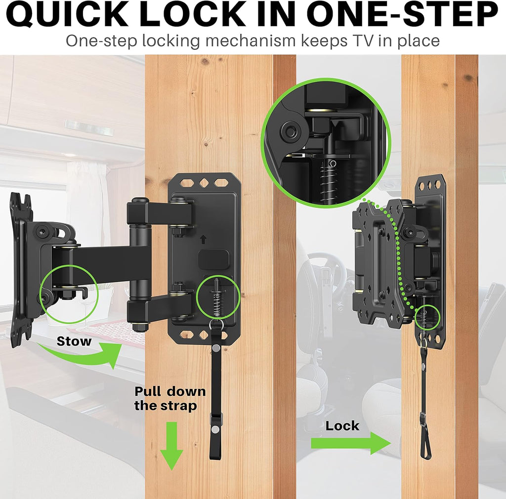 Lockable RV TV Mount for 10-26 Inch Flat Screens, Pack of 2 J69684